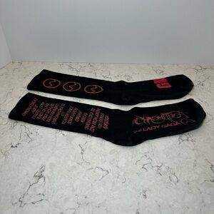 Lady Gaga Chromatica Tour Socks Exclusive Limited Edition Authentic Crew L6